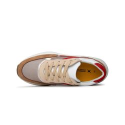 Xsensible Stretchwalker Sneaker Ponte Vecchio 33002.5.352 G Bruin Rood Combi - 8719051675144